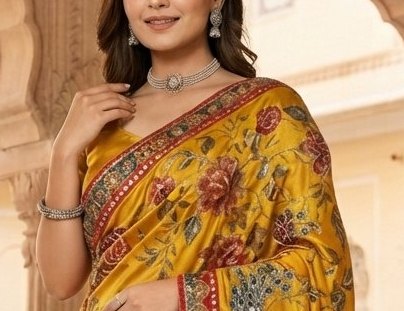 Aari Tori Work Saree detail 4