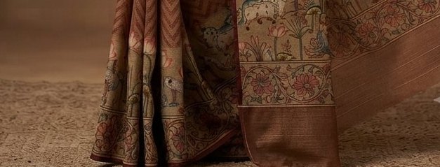 Bronze Paithani Border Saree detail 3