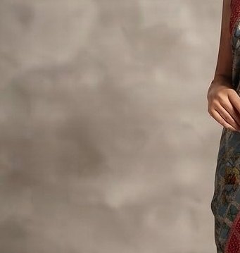 Red and Grey Pure Georgette Banarasi Saree detail 5