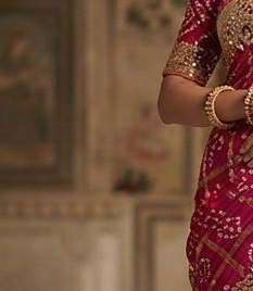 Royal Magenta (Rani Pink) Gaji Silk Ghatchola Saree detail 5