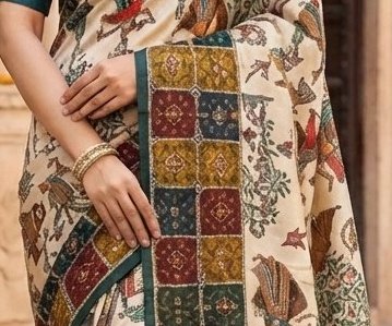 Aari Tori Work Saree detail 2
