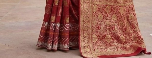 Magenta/Maroon Border Fancy Saree detail 3