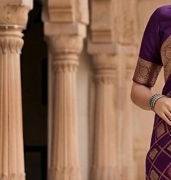 Royal Purple Fancy Saree detail 5