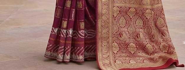Royal Purple Fancy Saree detail 3