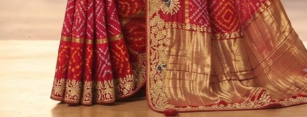 Royal Red Gaji Silk Ghatchola Saree detail 3