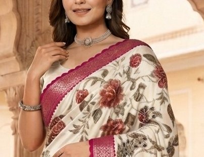 Aari Tori Work Saree detail 4