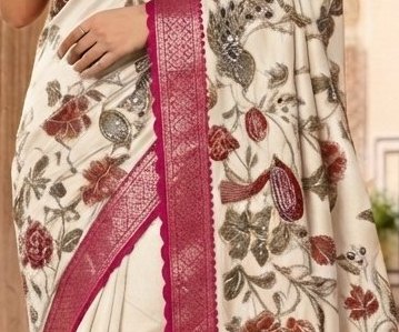 Aari Tori Work Saree detail 2