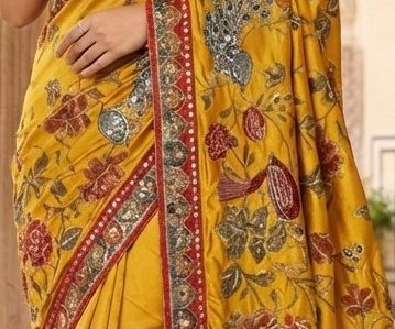 Aari Tori Work Saree detail 2