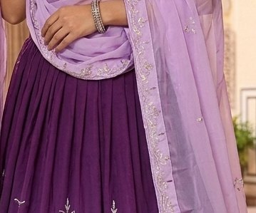 Purple Ombre Lehenga detail 2