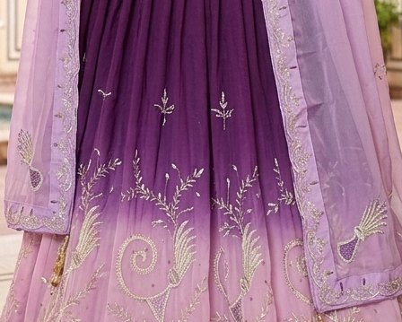 Purple Ombre Lehenga detail 6