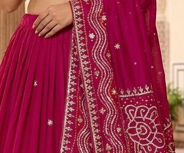 Royal Magenta Lehenga detail 2