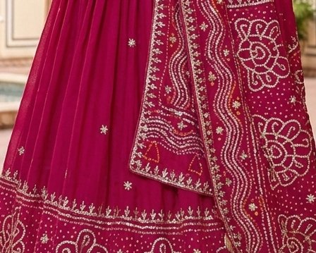Royal Magenta Lehenga detail 6