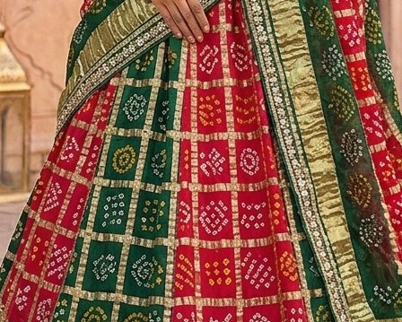 Gharchola Bridal Lehenga detail 6