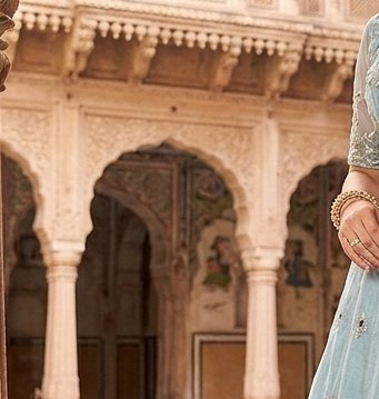 Blue Ombre Lehenga detail 5