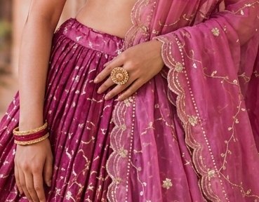 Rose Gold Lehenga detail 2