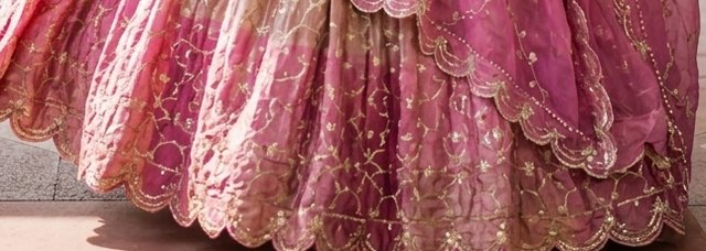 Rose Gold Lehenga detail 3