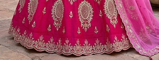 Pink Medallion Lehenga detail 3