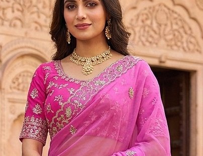 Pink Medallion Lehenga detail 4