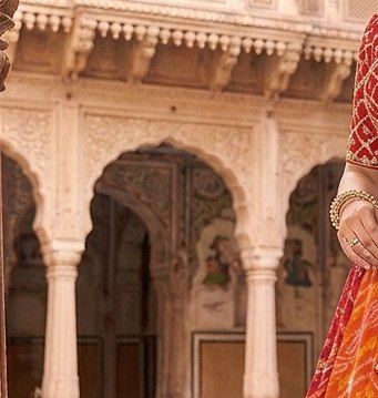 Bandhej Bridal Lehenga detail 5