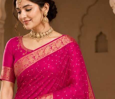 Diamond Chiffon Saree detail 4