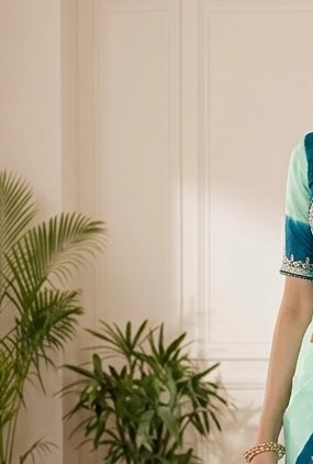 Mint Teal Gota Patti Saree detail 5