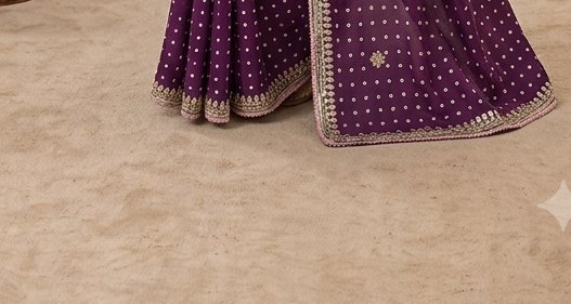 Purple Gota Patti Saree detail 3