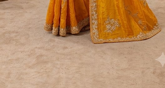 Mustard Gota Patti Saree detail 3