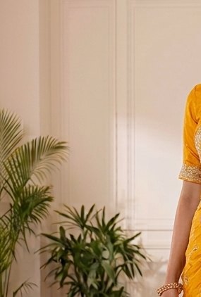 Mustard Gota Patti Saree detail 5