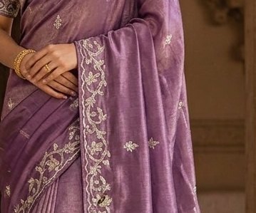 Mauve Jardoji Saree detail 2