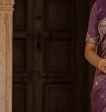 Mauve Jardoji Saree detail 5
