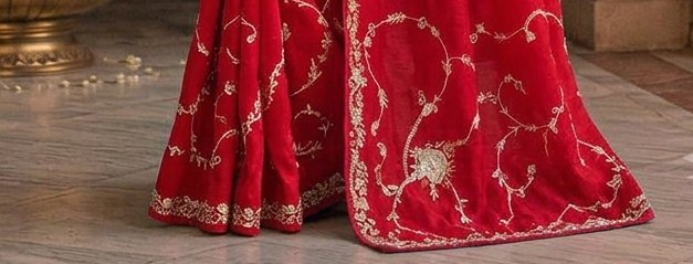 Ruby Vine Jardoji Saree detail 3