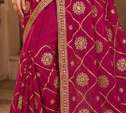 Rani Medallion Sikhiya Saree detail 6