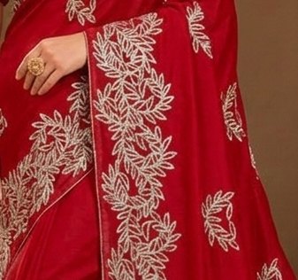 Wine Leaf Sikhiya Saree detail 2