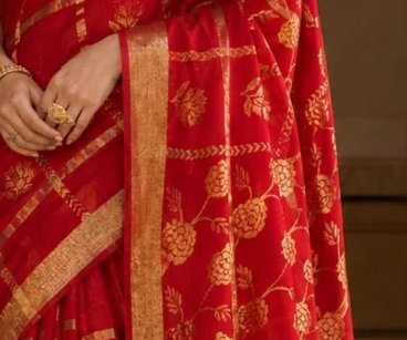 Real Jari Kota Doria Saree detail 2
