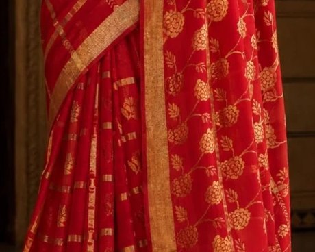 Real Jari Kota Doria Saree detail 6