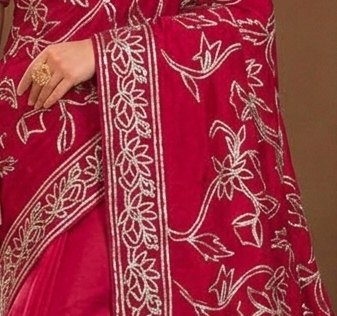 Crimson Vine Sikhiya Saree detail 2