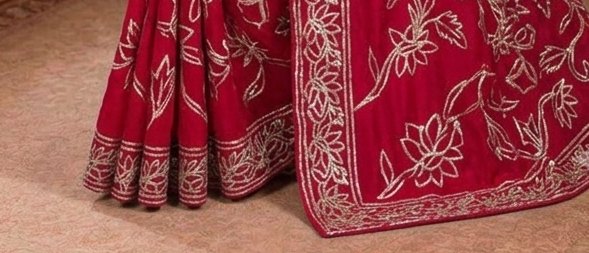 Crimson Vine Sikhiya Saree detail 3