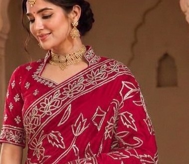 Crimson Vine Sikhiya Saree detail 4