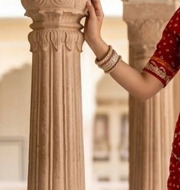 Royal Red Bandhej Saree detail 5