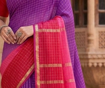 Purple Rani Binni Saree detail 2