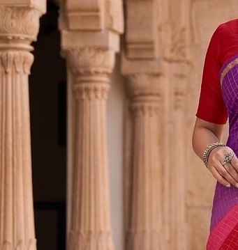 Purple Rani Binni Saree detail 5