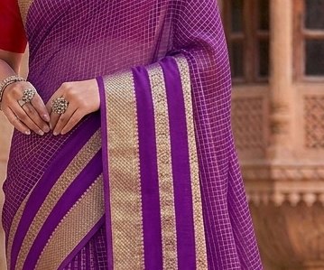 Royal Purple Binni Saree detail 2