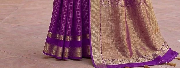 Royal Purple Binni Saree detail 3