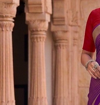 Royal Purple Binni Saree detail 5