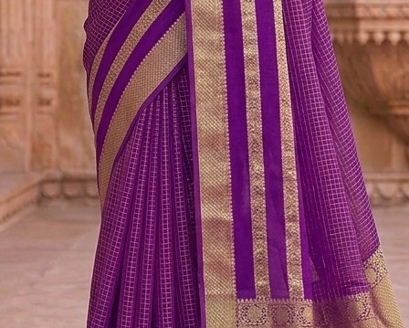 Royal Purple Binni Saree detail 6
