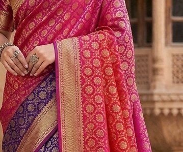 Banarasi Touch Binni Saree detail 2