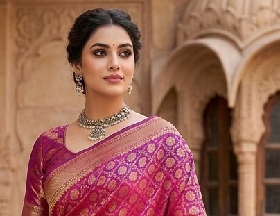 Banarasi Touch Binni Saree detail 4