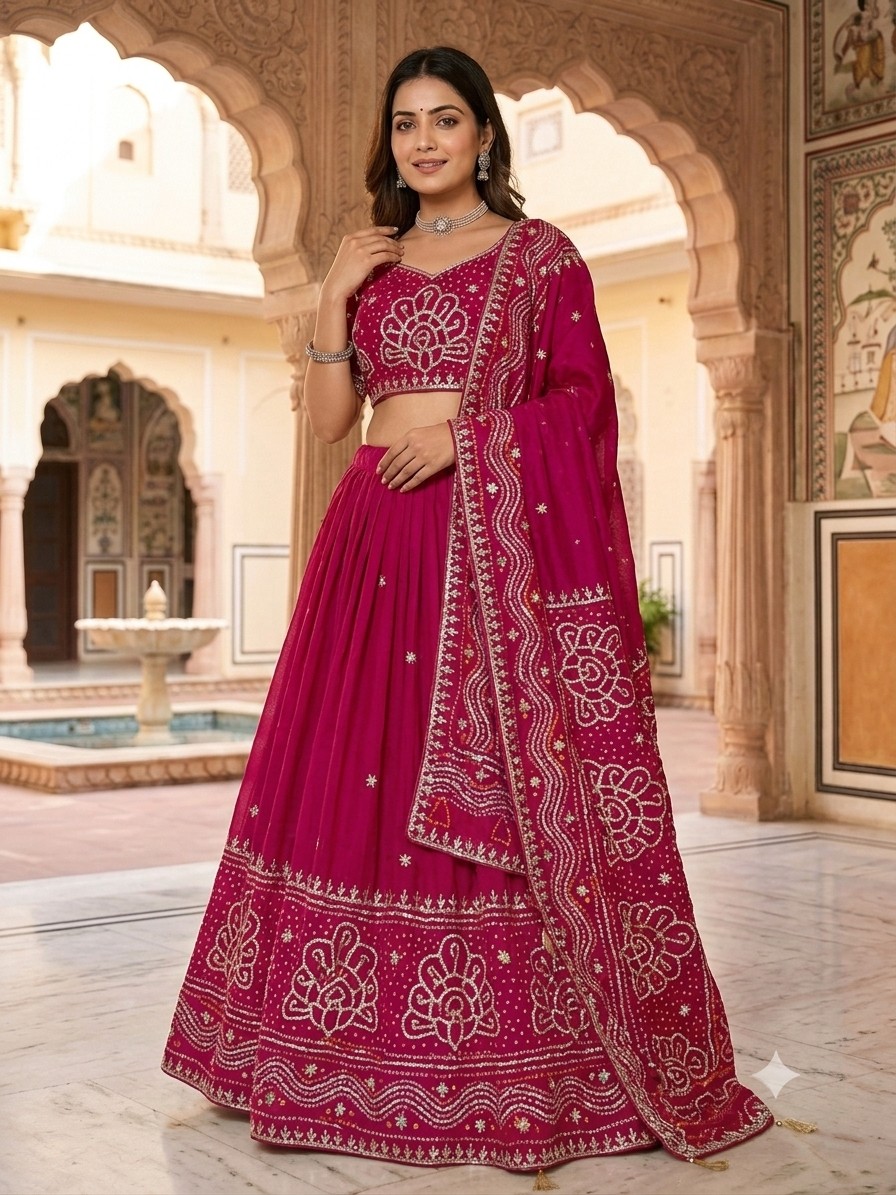 Royal Magenta Lehenga