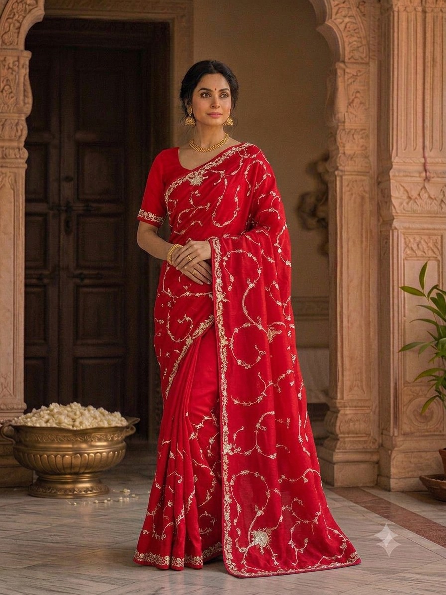 Ruby Vine Jardoji Saree